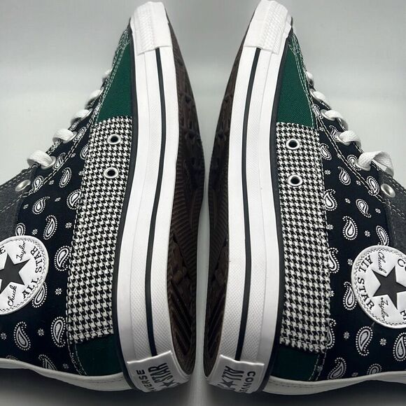 Converse Chuck Taylor All Star Hi Men’s Sz 10.5 Hacked Paisley Patterns Sneakers - Picture 7 of 10